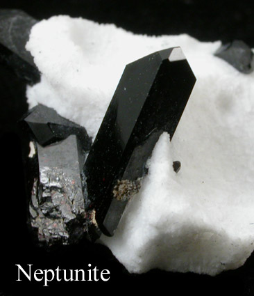 Neptunite and Benitoite from Benitoite Gem Mine, San Benito County, California (Type Locality for Benitoite)