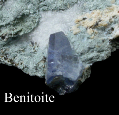 Neptunite and Benitoite from Benitoite Gem Mine, San Benito County, California (Type Locality for Benitoite)