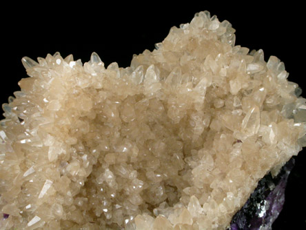 Calcite on Fluorite from Cave-in-Rock District, Hardin County, Illinois