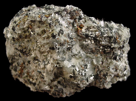 Actinolite, Chalcopyrite, Sphene & Albite from Virginia Traprock Quarry, Leesburg, Virginia