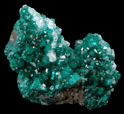 Dioptase and Calcite from Tsumeb Mine, Otavi-Bergland District, Oshikoto, Namibia