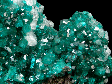 Dioptase and Calcite from Tsumeb Mine, Otavi-Bergland District, Oshikoto, Namibia