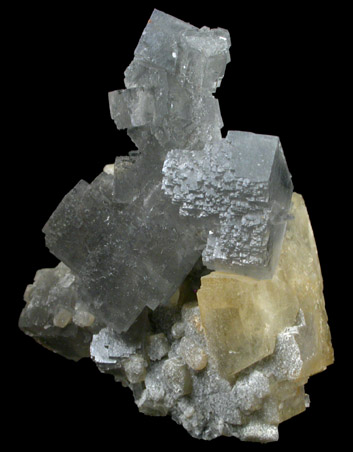 Fluorite on Barite from Boulder Hill Fluorite Prospect, near Wellington, Lyon County, Nevada