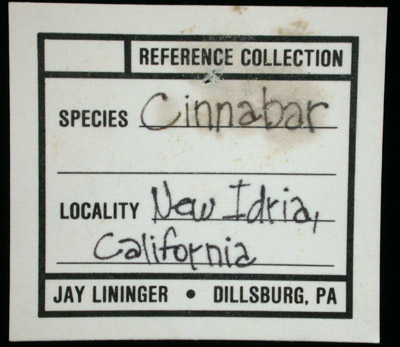 Cinnabar from New Idria District, San Benito County, California