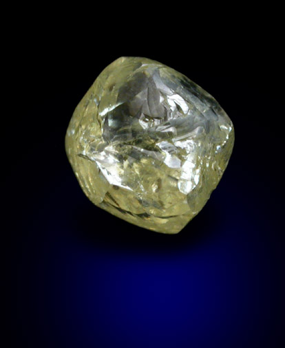 Diamond (1.31 carat yellow complex crystal) from Northern Cape Province, South Africa