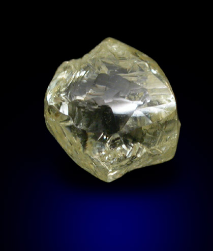 Diamond (1.31 carat yellow complex crystal) from Northern Cape Province, South Africa