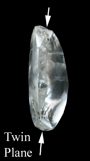 Diamond (1.55 carat macle, twinned crystal) from Northern Cape Province, South Africa