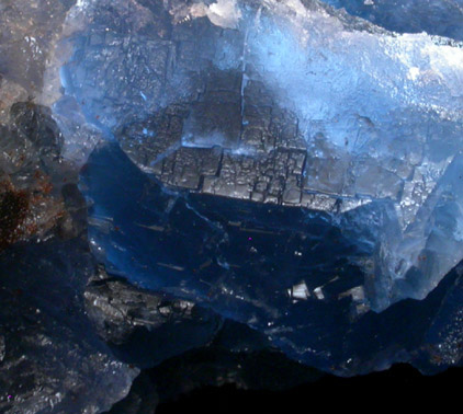 Fluorite with Anglesite pseudomorphs after Galena from Galena King Mine, Tijeras Canyon District, Manzano Mountains, Bernalillo County, New Mexico