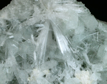 Hydroxyapophyllite-(K) (formerly apophyllite-(KOH)) with Natrolite from Fairfax Quarry, 6.4 km west of Centreville, Fairfax County, Virginia