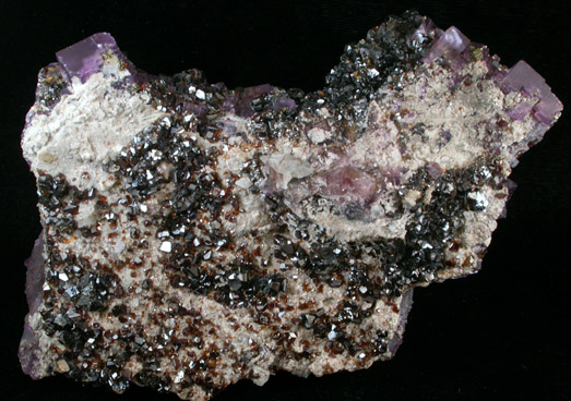 Fluorite with Sphalerite from Cave-in-Rock District, Hardin County, Illinois