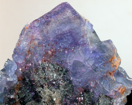 Fluorite with Anglesite pseudomorphs after Galena from Galena King Mine, Tijeras Canyon District, Manzano Mountains, Bernalillo County, New Mexico