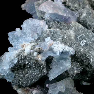 Anglesite pseudomorphs after Galena with Fluorite from Galena King Mine, Tijeras Canyon District, Manzano Mountains, Bernalillo County, New Mexico