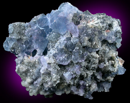 Anglesite pseudomorphs after Galena with Fluorite from Galena King Mine, Tijeras Canyon District, Manzano Mountains, Bernalillo County, New Mexico