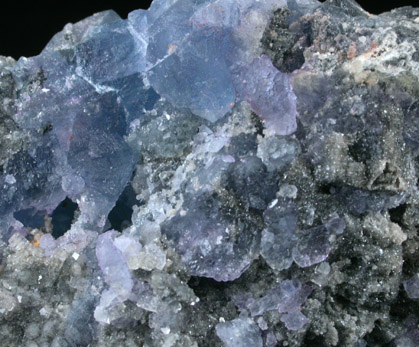 Anglesite pseudomorphs after Galena with Fluorite from Galena King Mine, Tijeras Canyon District, Manzano Mountains, Bernalillo County, New Mexico