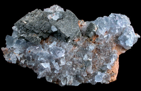 Fluorite with Anglesite pseudomorphs after Galena from Galena King Mine, Tijeras Canyon District, Manzano Mountains, Bernalillo County, New Mexico