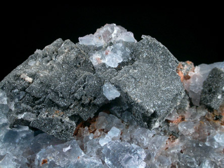 Fluorite with Anglesite pseudomorphs after Galena from Galena King Mine, Tijeras Canyon District, Manzano Mountains, Bernalillo County, New Mexico