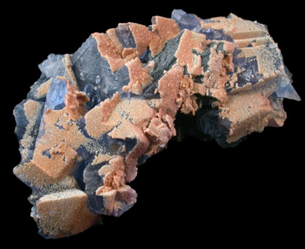 Barite on Fluorite from Galena King Mine, Tijeras Canyon District, Manzano Mountains, Bernalillo County, New Mexico