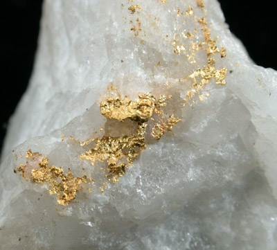 Gold in Quartz from Malartic District, Québec, Canada