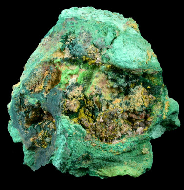 Cuprosklodowskite - (H3O)2Cu(UO2)2(SiO4)2+2H2O from Musonoi Mine, Kolwezi District, Katanga Copperbelt, Lualaba Province, Democratic Republic of the Congo