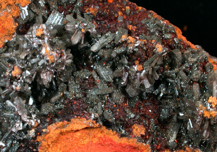 Calcite, Hemimorphite, Plattnerite from Mina Ojuela, Mapimi, Durango, Mexico