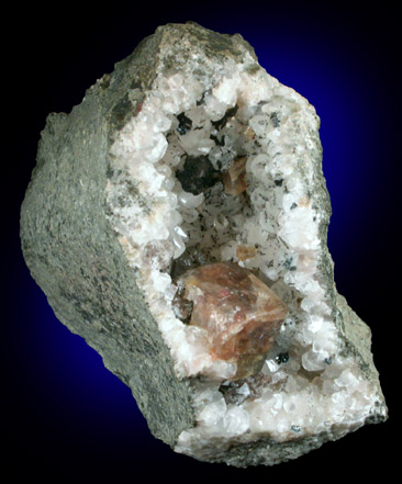 Chamosite, Calcite, Chabazite from Millington Quarry, Bernards Township, Somerset County, New Jersey