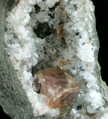 Chamosite, Calcite, Chabazite from Millington Quarry, Bernards Township, Somerset County, New Jersey