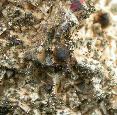 Calcite, Pyrite, Goethite from Wawa, Ontario, Canada