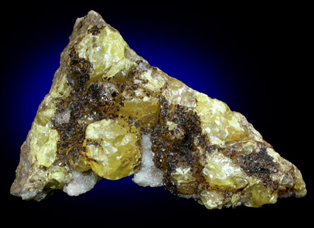 Sulfur on Aragonite from Sicily, Italy