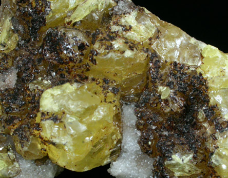 Sulfur on Aragonite from Sicily, Italy