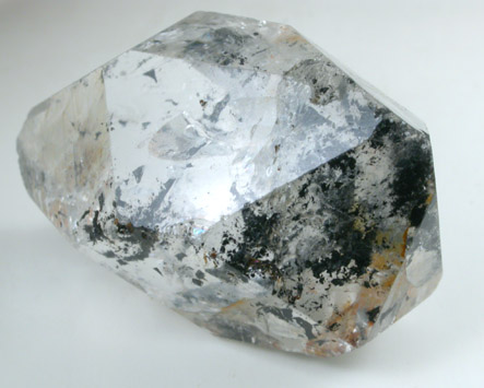 Quartz var. Herkimer Diamond with Anthraxolite from Middleville, Herkimer County, New York