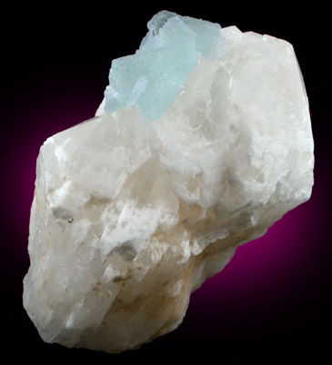 Fluorite on Quartz from Pasto Bueno District, Pallasca Province, Ancash Department, Peru