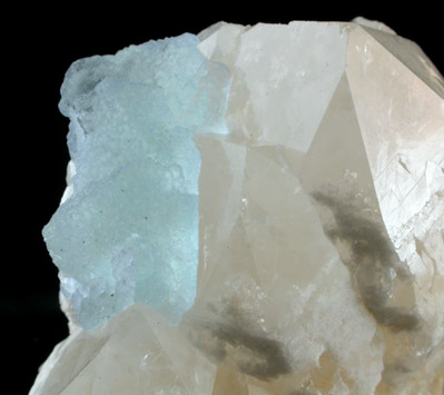 Fluorite on Quartz from Pasto Bueno District, Pallasca Province, Ancash Department, Peru