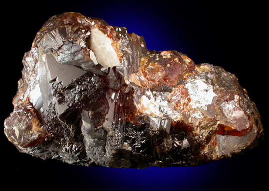 Sphalerite with Calcite from Las Manforas Mine, Aliva, Picos de Europa Mountains, Spain