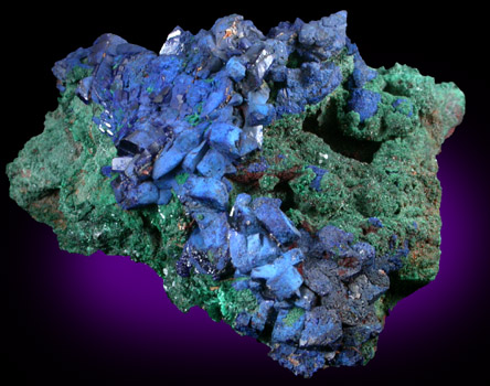 Azurite and Malachite from Tsumeb Mine, Otavi-Bergland District, Oshikoto, Namibia