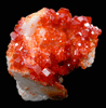 Vanadinite on Barite from Mibladen, Haute Moulouya Basin, Zeida-Aouli-Mibladen belt, Midelt Province, Morocco