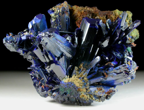 Azurite from Touissit Mine, 21 km SSE of Oujda, Jerada Province, Oriental, Morocco