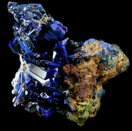 Azurite from Touissit Mine, 21 km SSE of Oujda, Jerada Province, Oriental, Morocco