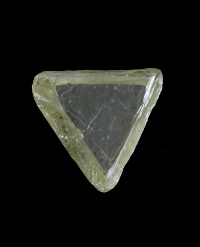 Diamond (1.34 carat yellow macle, twinned crystal) from Northern Cape Province, South Africa