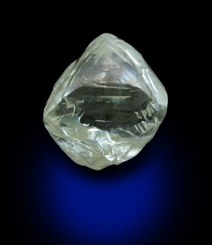 Diamond (1.35 carat yellow octahedral crystal) from Diamantino, Mato Grosso, Brazil