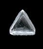 Diamond (0.96 carat macle, twinned crystal) from Northern Cape Province, South Africa