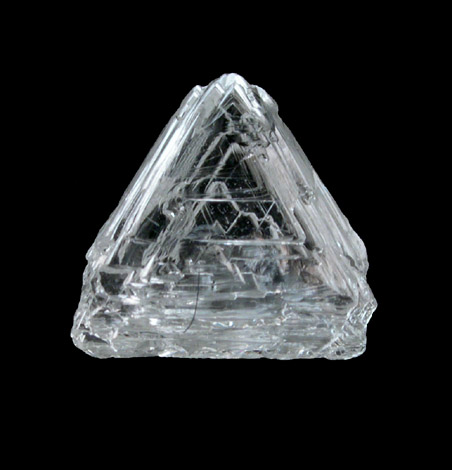 Diamond (1.23 carat macle, twinned crystal) from Northern Cape Province, South Africa