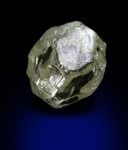 Diamond (1.57 carat yellow complex crystal) from Diamantino, Mato Grosso, Brazil