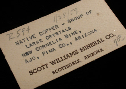 Copper (crystallized) from New Cornelia Mine, Ajo, Pima County, Arizona