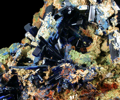 Azurite from Touissit Mine, 21 km SSE of Oujda, Jerada Province, Oriental, Morocco