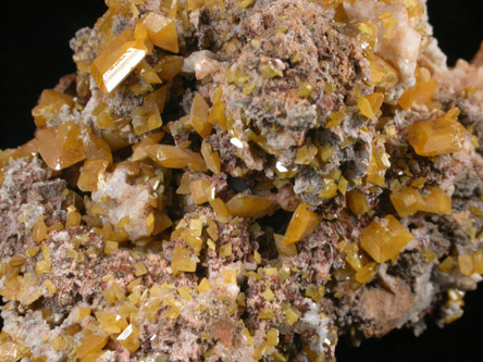 Wulfenite from Touissit Mine, 21 km SSE of Oujda, Jerada Province, Oriental, Morocco