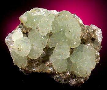 Prehnite on Calcite from Prospect Park Quarry, Prospect Park, Passaic County, New Jersey