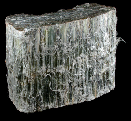 Clinochrysotile var. Chrysotile Asbestos. from (Melbourne), Richmond County, Qubec,, Canada