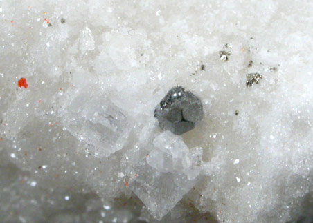 Tennantite var. Binnite with Barite and Baumhauerite from Lengenbach Quarry, Binntal, Wallis, Switzerland (Type Locality for Baumhauerite)