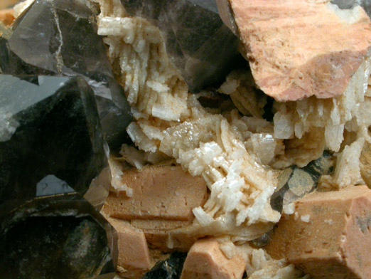 Microcline, Smoky Quartz, Albite from Moat Mountain, Hale's Location, Carroll County, New Hampshire