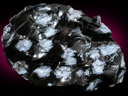 Obsidian with Cristobalite inclusions (Snowflake Obsidian) from California